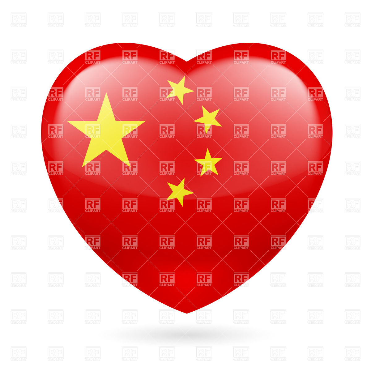 1200x1200 Heart With Chinese Flag Colors I Love China Vector Image Of Signs
