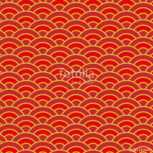Red And Golden Clouds Pattern Seamless, Chinese Traditional 500x500 Red And Golden Clouds Pattern Seamless, Chinese Traditional