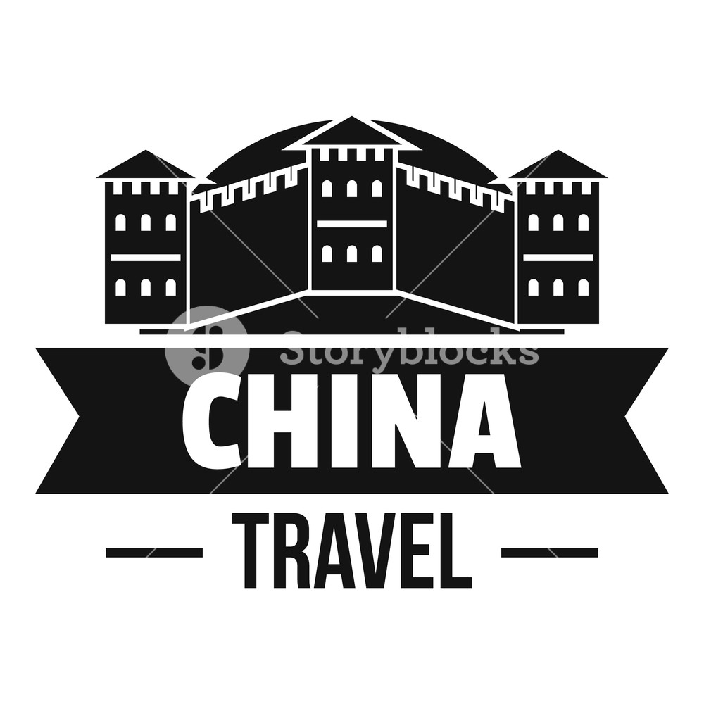 1000x1000 China Building Logo Simple Illustration Of China Building Vector
