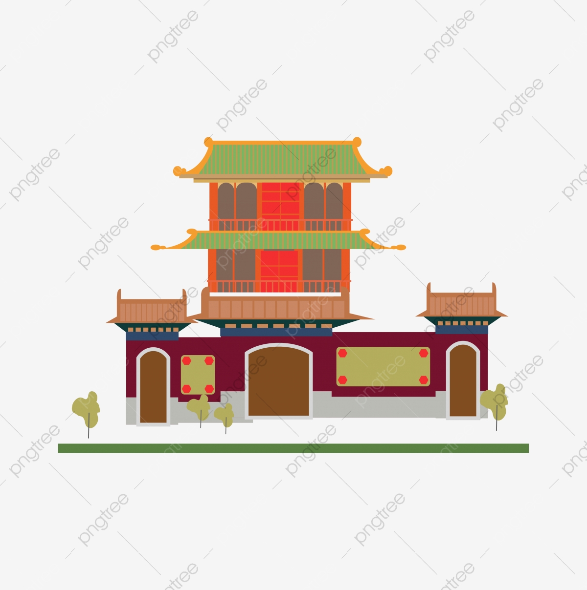 Chinese Building Vector at Vectorified.com | Collection of Chinese ...