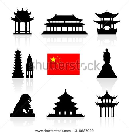 450x470 Landmark Icons Chinese Stockowych, I