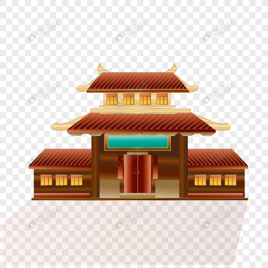 860x860 Original Flat Travel Attractions Building Vector Png Image Picture