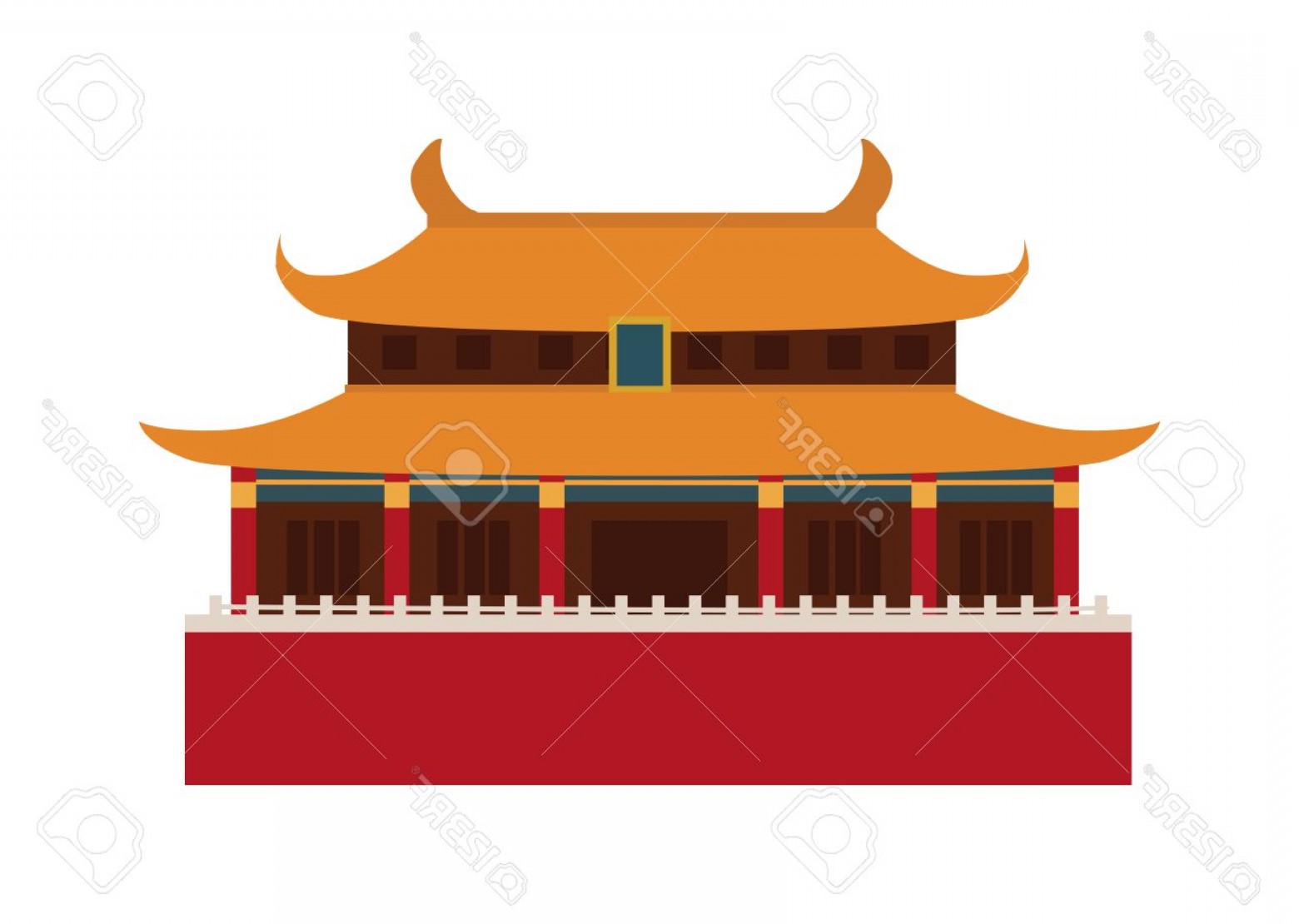 1560x1110 Photostock Vector Chinese Temple Asia Culture Architecture
