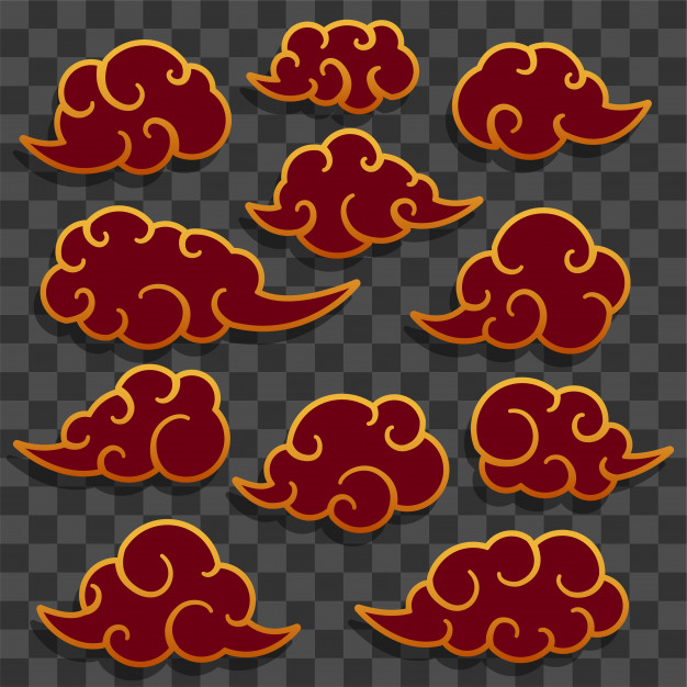 626x626 Set Of Abstract Traditional Chinese Cloud Vector Premium Download