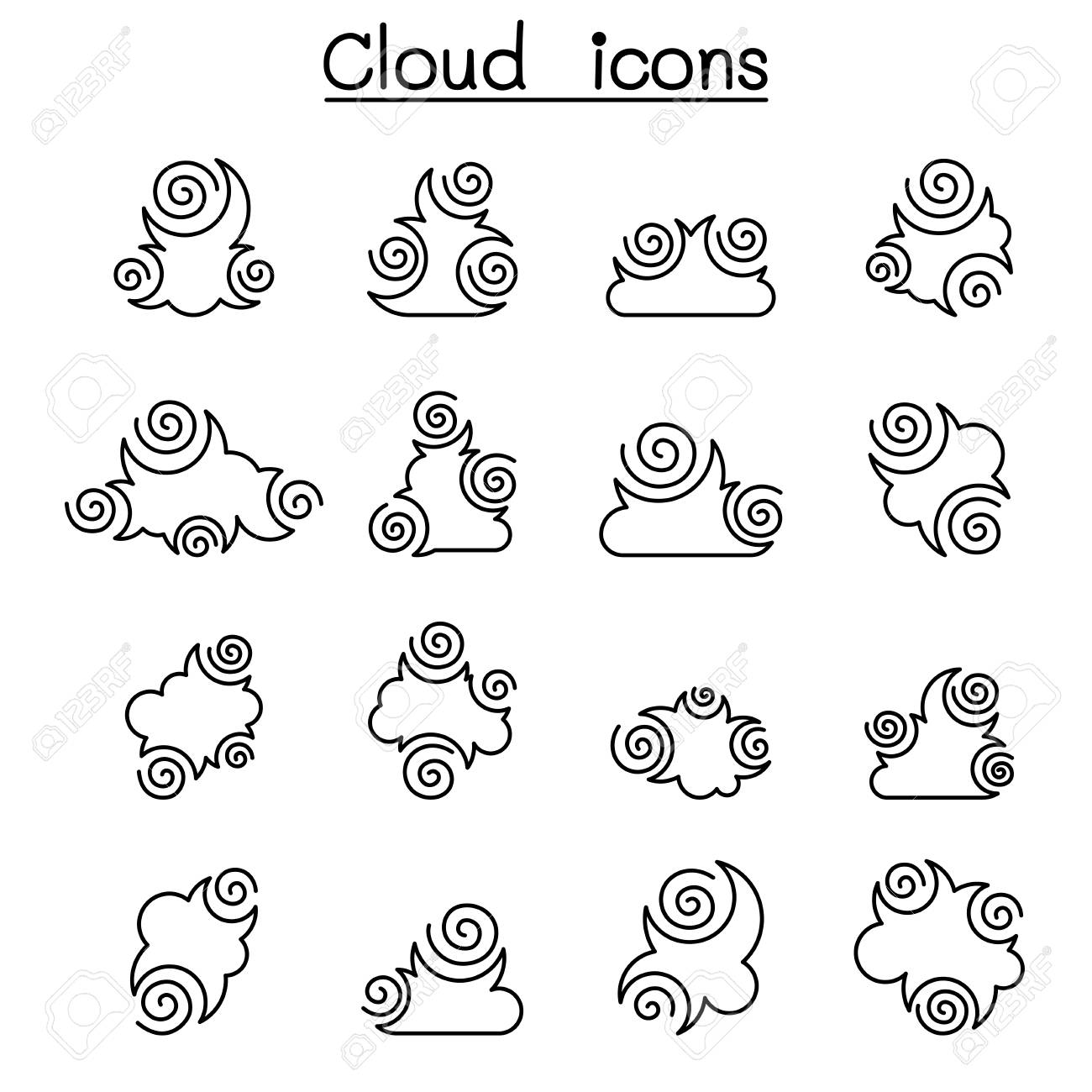 1300x1300 Collection Of 'chinese Cloud Drawing' Download More Than
