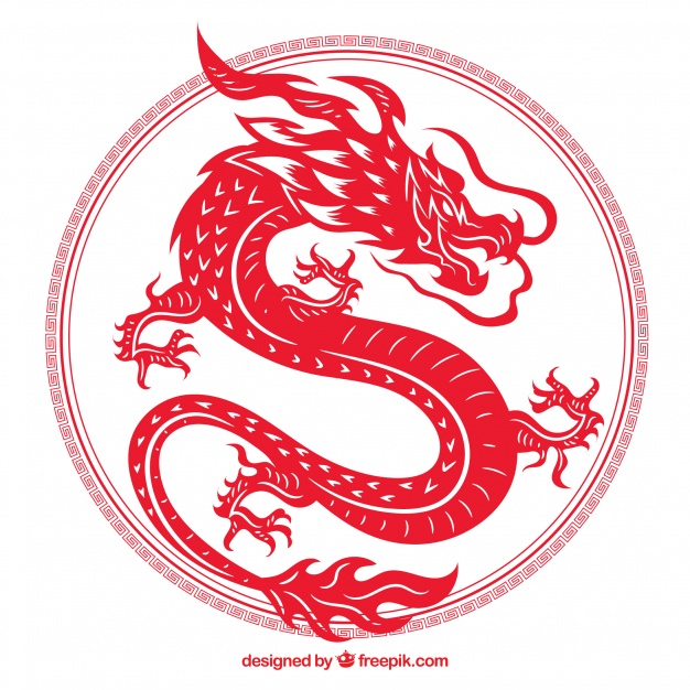 626x626 Hand Drawn Traditional Chinese Dragon Vector Free Download