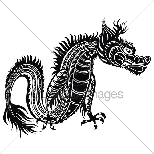 500x500 Chinese Dragonvector Illustration Gl Stock Images