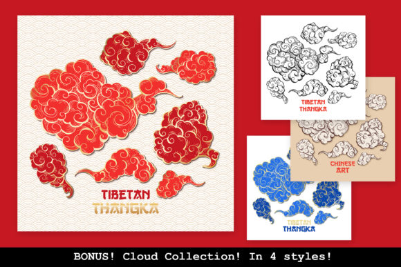 580x387 Chinese Dragon Vector Illustrations Graphic