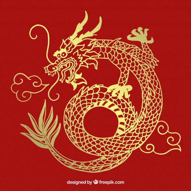 626x626 Hand Drawn Traditional Chinese Dragon Vector Free Download
