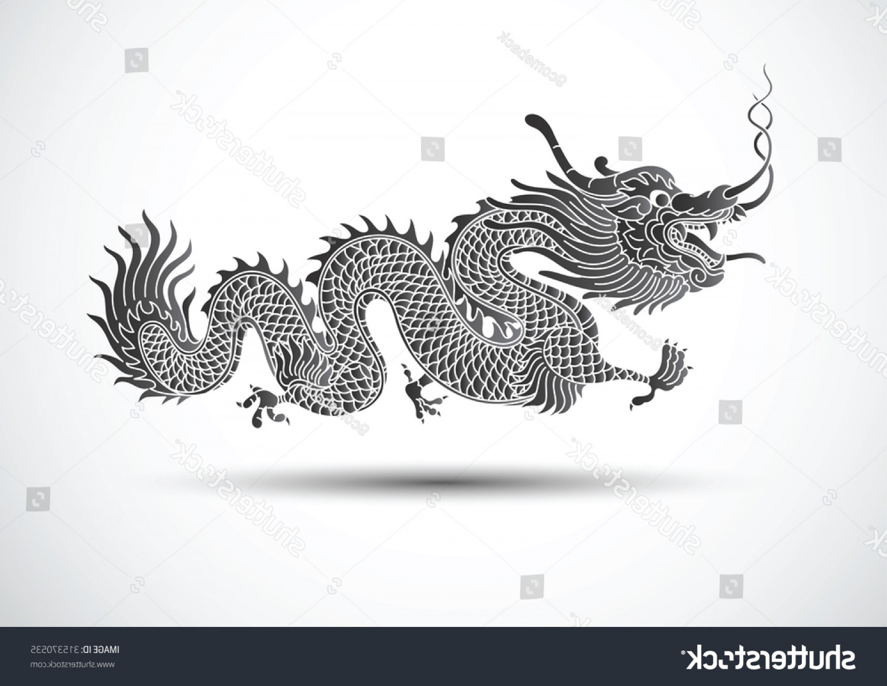 1800x1393 Illustration Traditional Chinese Dragon Vector Studiogrfx