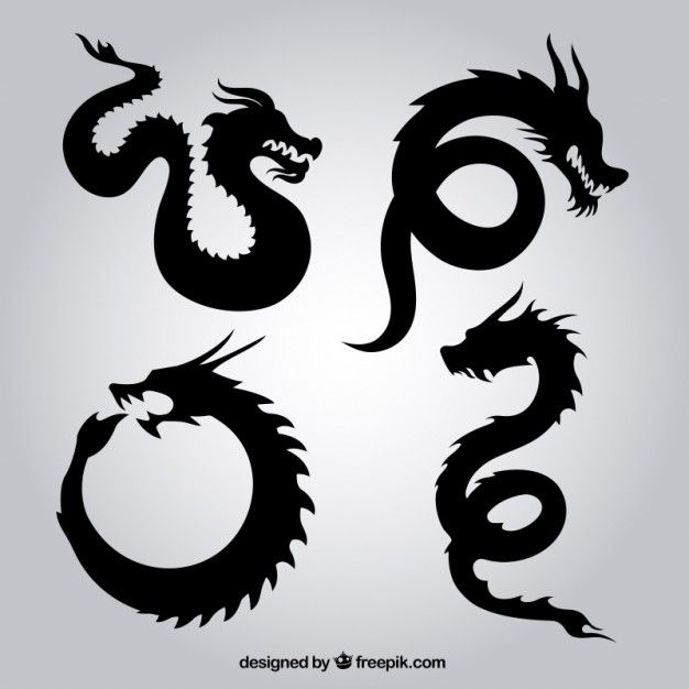 Dragon Silhouettes 626x626 Dragon Silhouettes