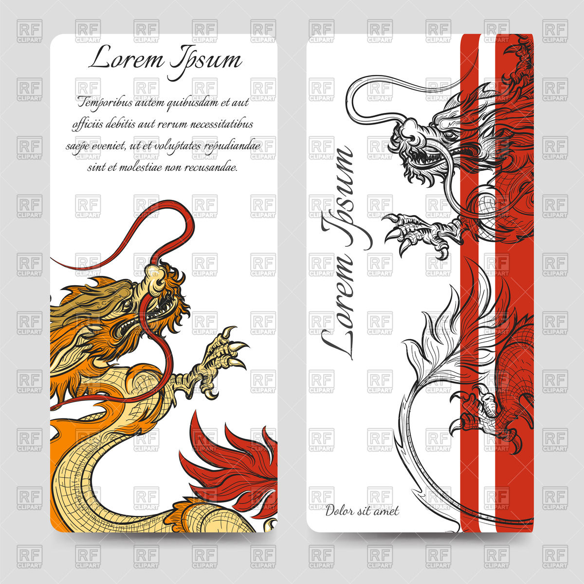 Euro Size Banner Template With Chinese Dragon Vector Image 1200x1200 Euro Size Banner Template With Chinese Dragon Vector Image