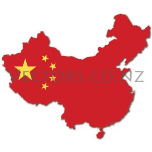 300x300 Flag Vector Map Of China Geogeek In China Map, Flag