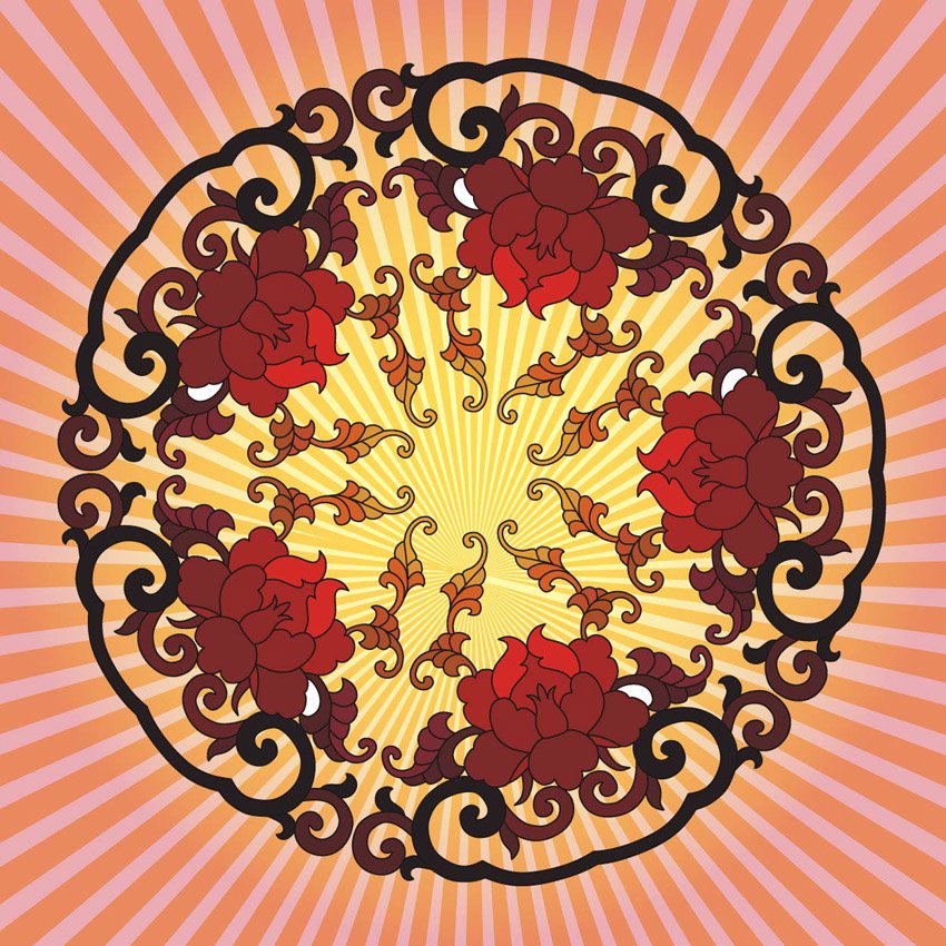 850x850 Chinese Flower Vector Art Graphics