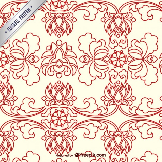 626x626 Chinese Floral Pattern Vector Free Download