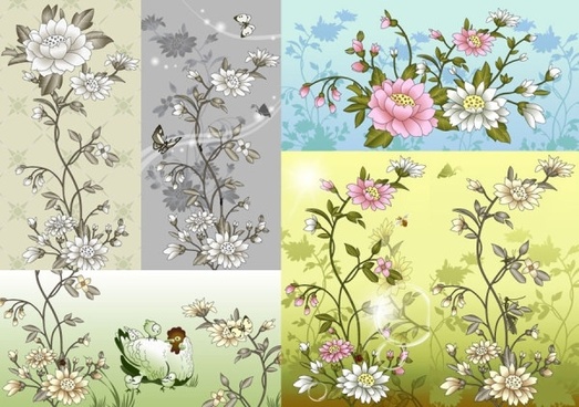 523x368 Chinese Flower Vector Free Vector Download