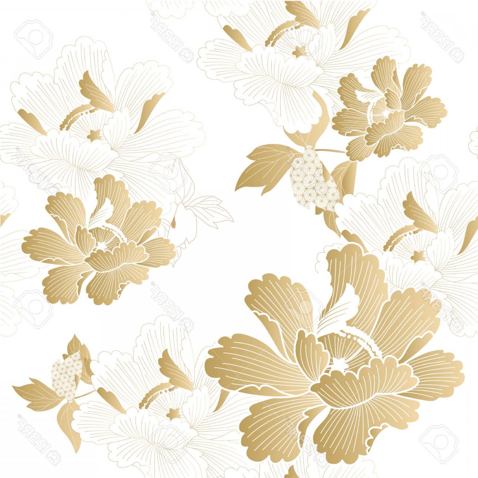 1560x1560 Gold Flower Pattern Vector Lamaison