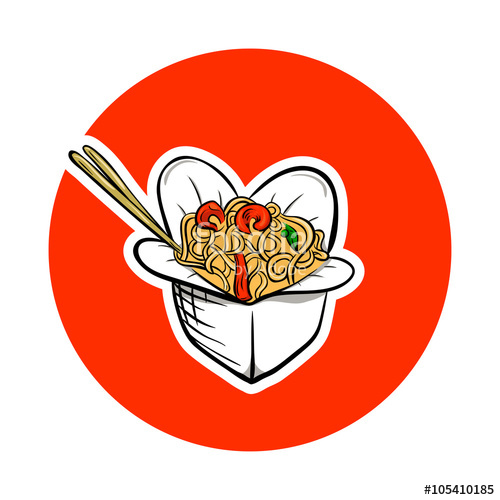 500x500 Chinese Food Box Logo, Asian Food Stock Image And Royalty Free
