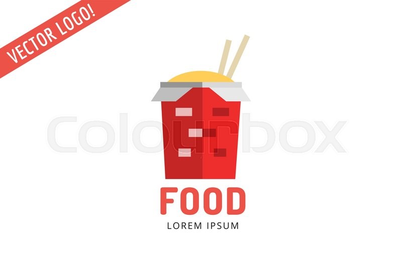 800x532 Chinese Noodles Fast Food Logo Icon Stock Vector Colourbox