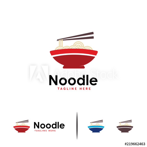 500x500 Food Noodle Logo Designs Concept Vector, Chinese Food, Ramen