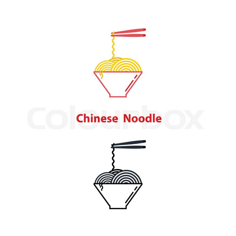 800x800 Noodle Restaurant And Food Logo Vector Stock Vector Colourbox
