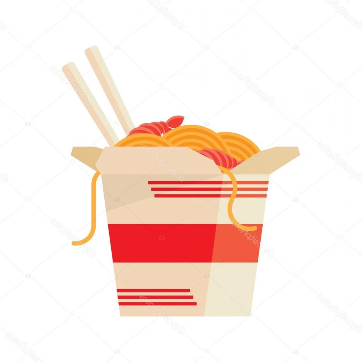 1228x1228 Stock Illustration Chinese Food Take Out Box Soidergi