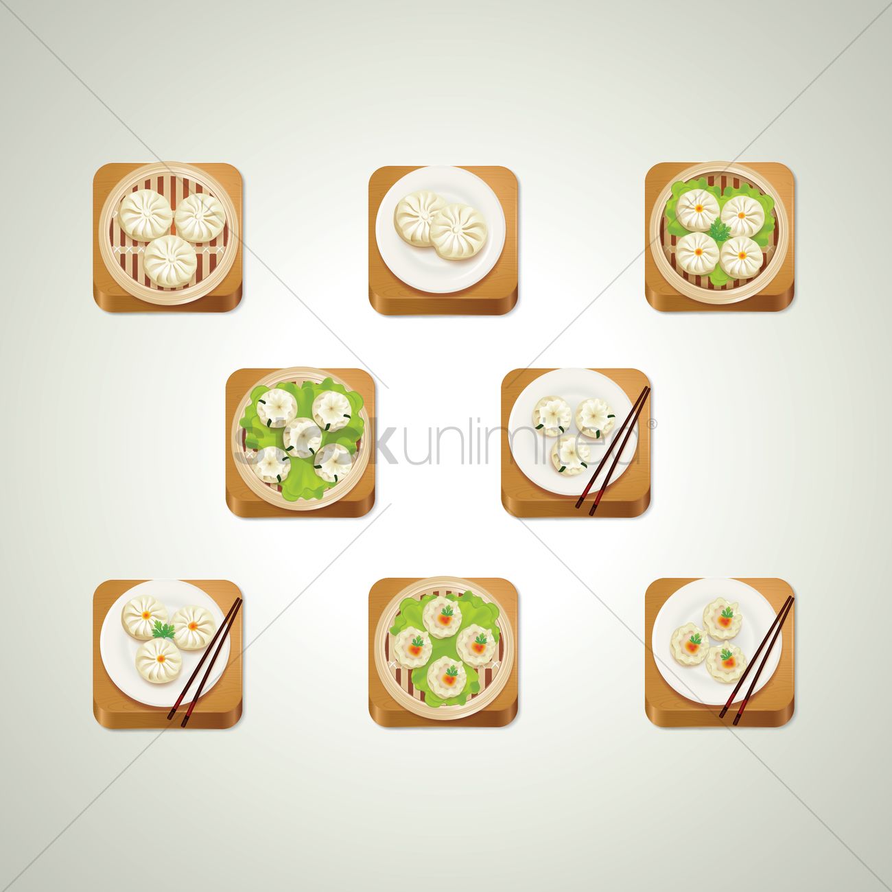 Collection Of Chinese Food Vector Image 1300x1300 Collection Of Chinese Food Vector Image