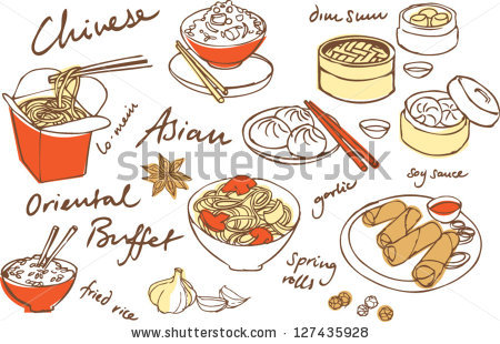 Chinese Food Clipart Group With Items 450x310 Chinese Food Clipart Group With Items