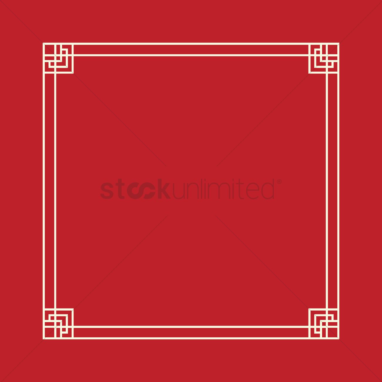 Chinese Decorative Frame Vector Image 1300x1300 Chinese Decorative Frame Vector Image