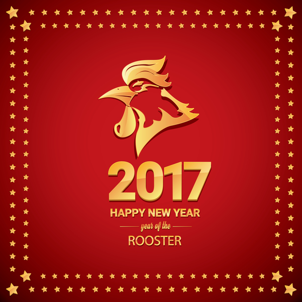 Chinese New Year Of Rooster With Stars Frame Vector Free 600x600 Chinese New Year Of Rooster With Stars Frame Vector Free