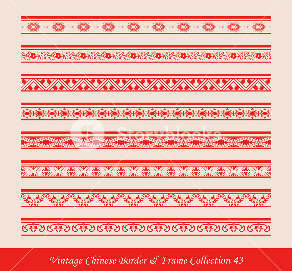Vintage Chinese Border Frame Vector Collection Royalty Free Stock 1000x929 Vintage Chinese Border Frame Vector Collection Royalty Free Stock
