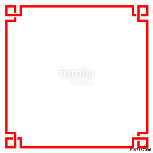 Chinese Pattern Frame, Vector Illustration Stock Image 500x500 Chinese Pattern Frame, Vector Illustration Stock Image