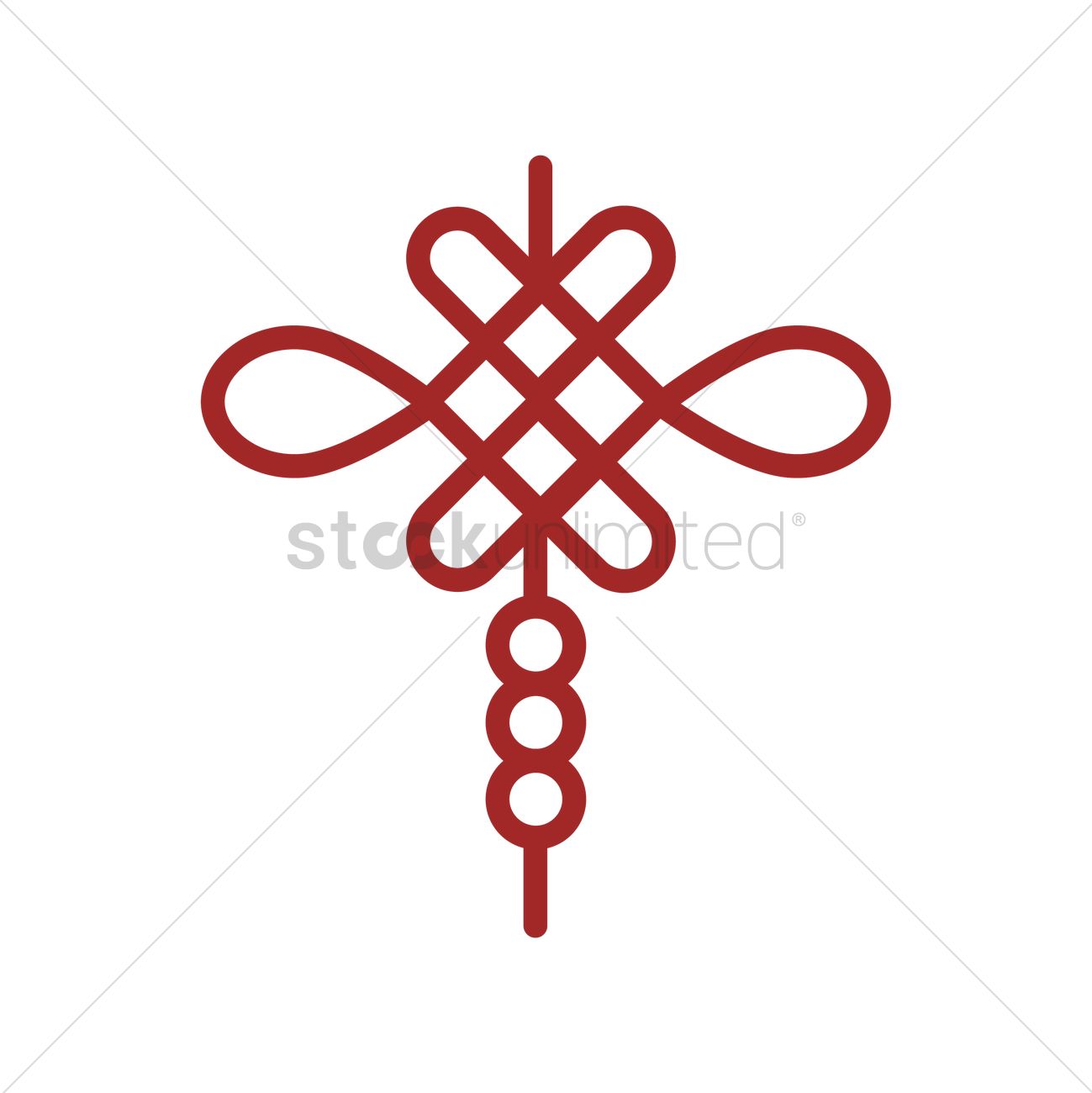 1299x1300 Chinese Knot Vector Image