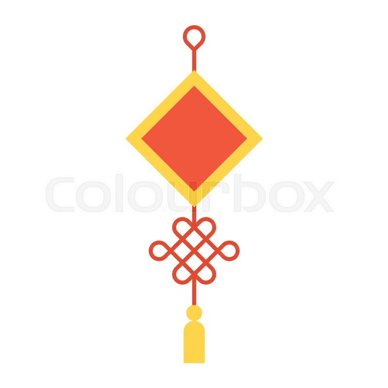 800x800 Chinese Knot Flat Design Icon For Stock Vector Colourbox