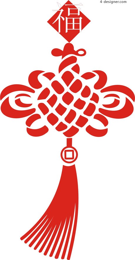 460x882 Designer Chinese Knot Vector Material