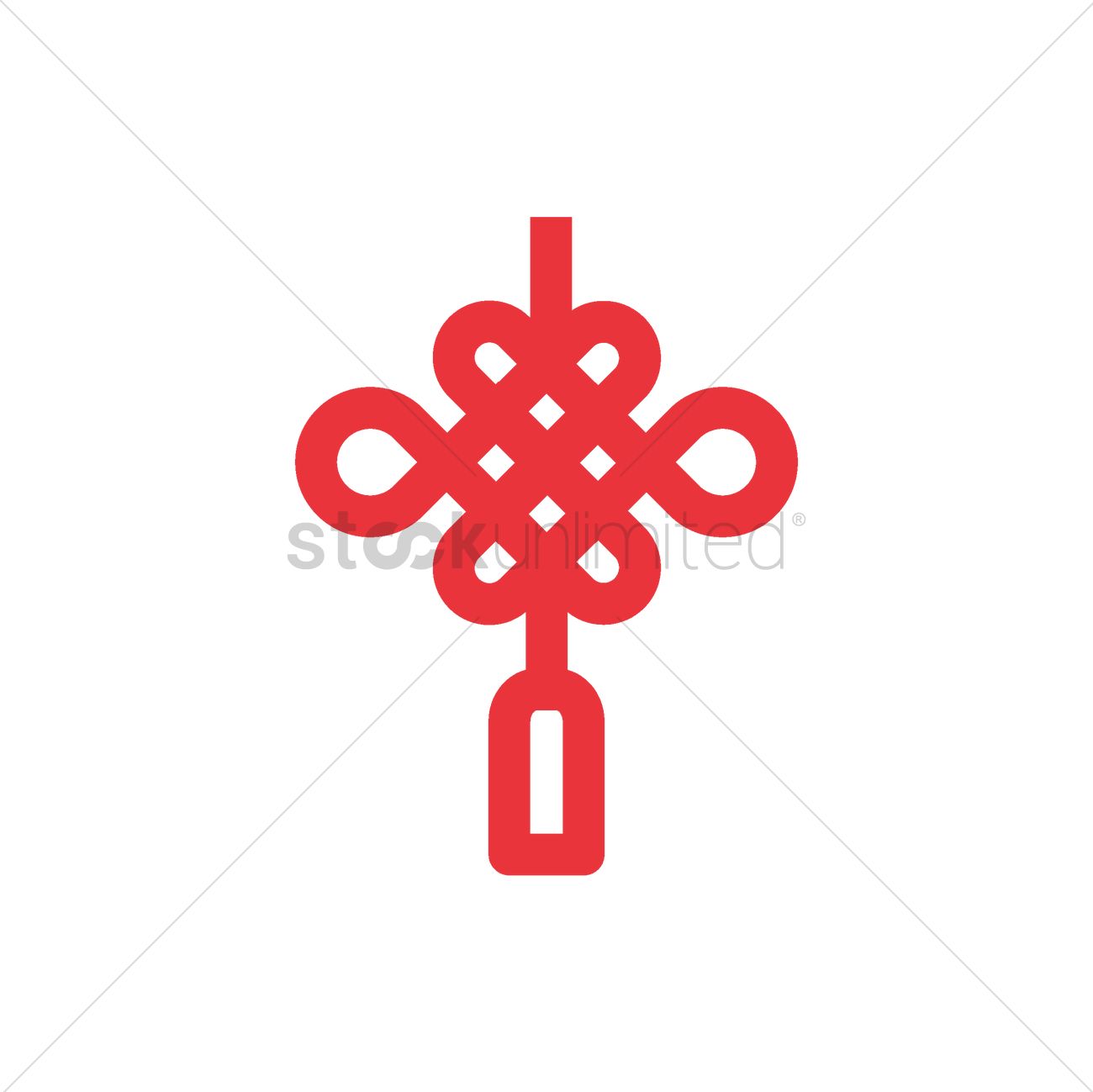 1300x1299 Lucky Chinese Knot Vector Image