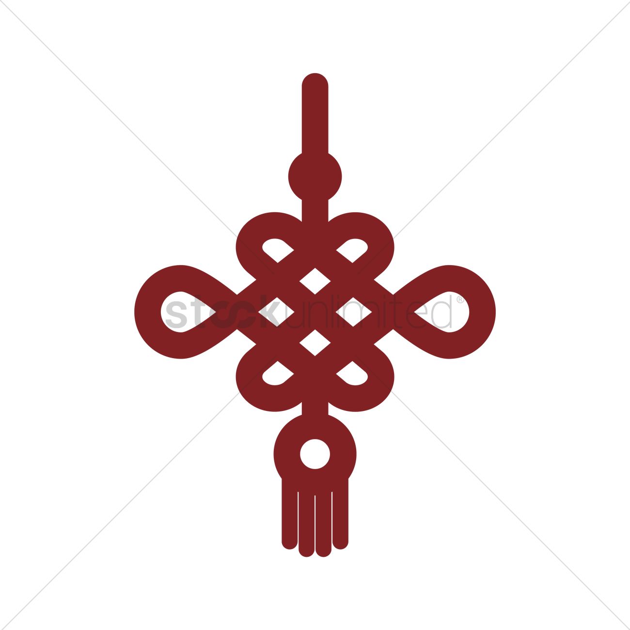 1300x1300 Lucky Chinese Knot Vector Image