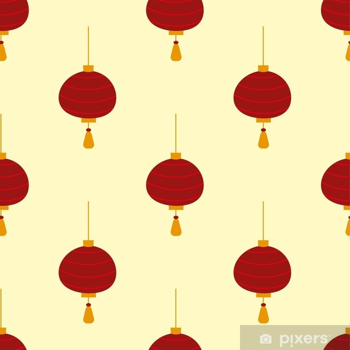 700x700 Chinese Lantern Vector Seamless Pattern Background Paper Holiday
