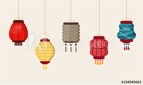 500x300 Chinese Lantern Vector Traditional China Culture Festival