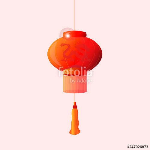 500x500 Chinese Lantern Vector Traditional Red Lantern Light And Oriental
