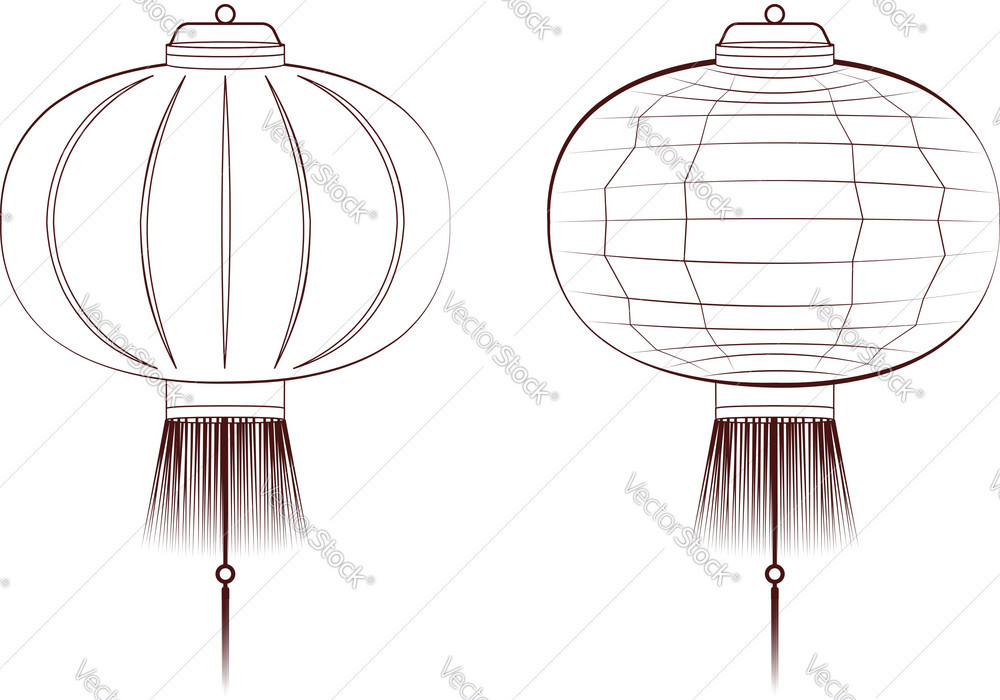 1000x700 Line Art Chinese Lantern Vector Free Graphics Uihere