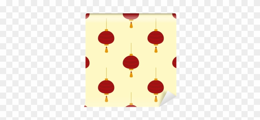 840x389 Chinese Lantern Vector Seamless Pattern Background