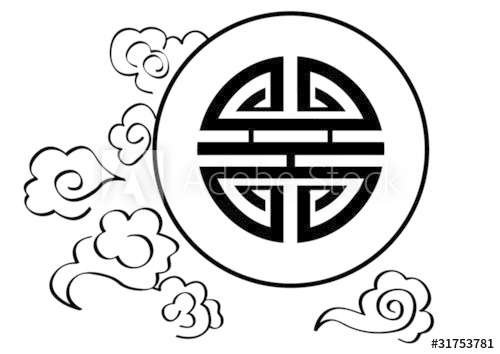 500x354 Chinese Motif Happy, Lucky And Rich