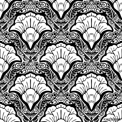 500x500 Oriental Chinese Botanical Flower Graphic Design For Motif Vector