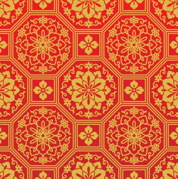 621x626 Red Chinese Pattern Chinese Red Patterns Or Motif Free Vector