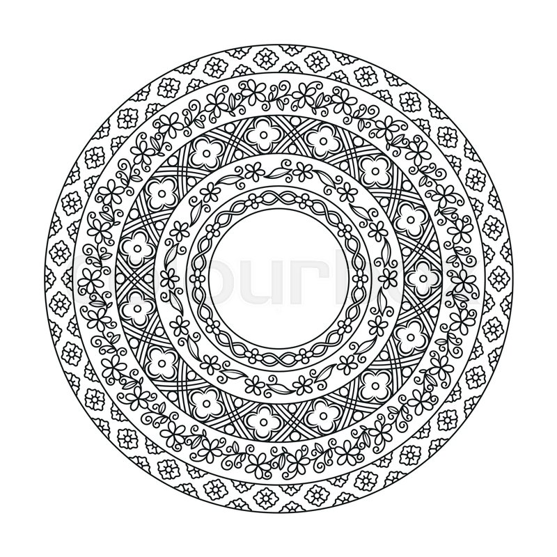 800x800 Ancient Chinese Round Pattern Stock Vector Colourbox