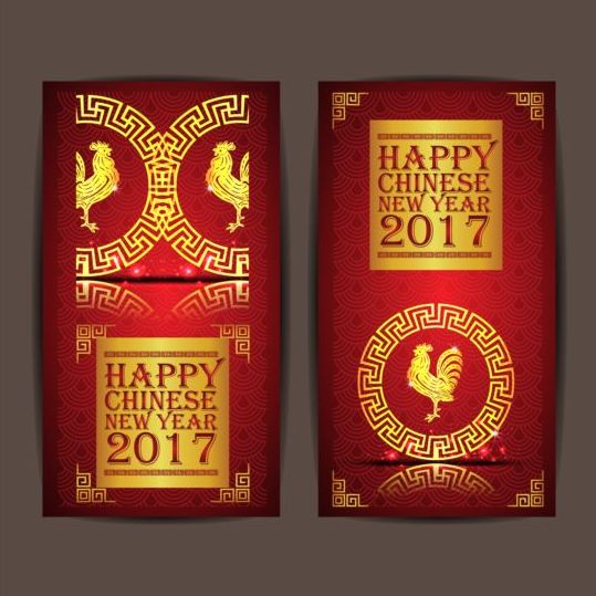 539x539 Chinese New Year Vertical Cards Vector Free Download