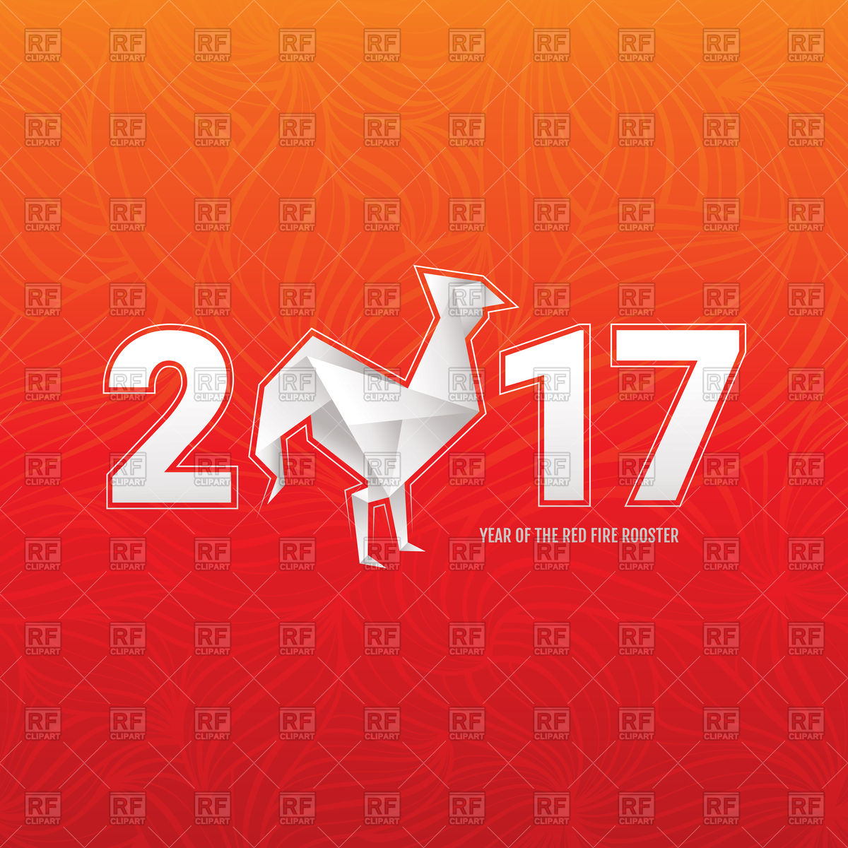 1200x1200 Chinese New Year Card With Rooster