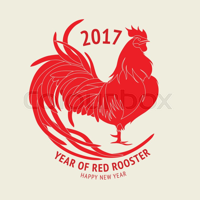800x800 Red Rooster, Symbol Of On The Stock Vector Colourbox