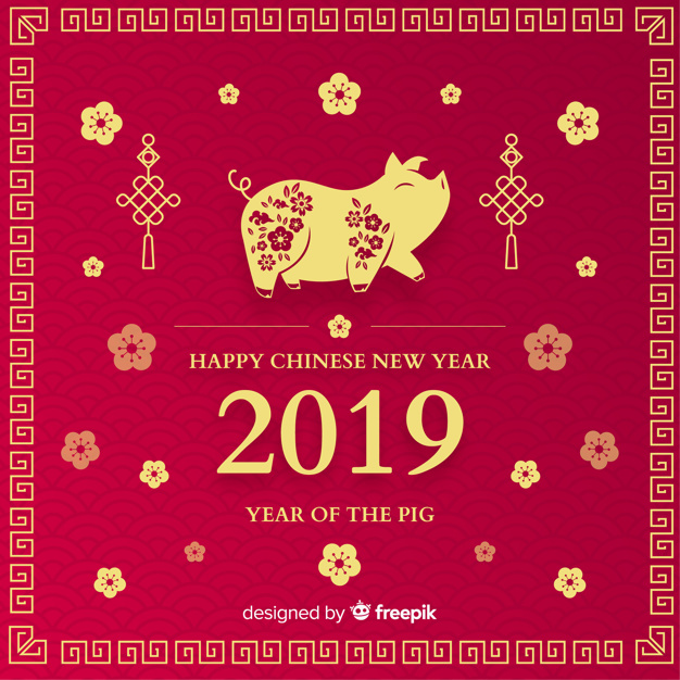 626x626 Pig Chinese New Year Background Vector Free Download